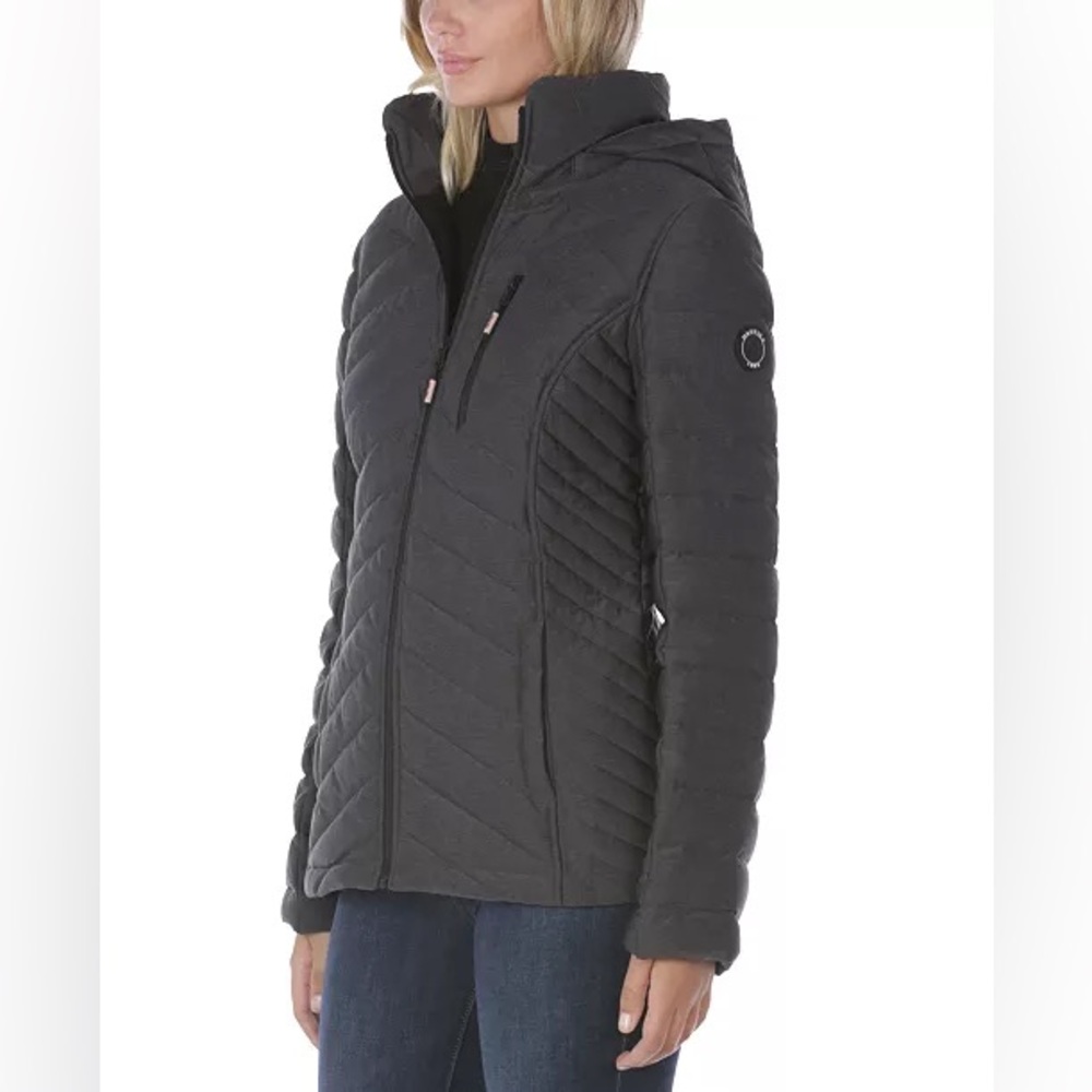 Nautical Women’s Hooded Stretch Packable Puffer Coat Size Small